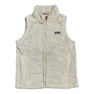 Patagonia Girls Full Zip Sherpa Vest Size 14 XLarge Gray / Pockets